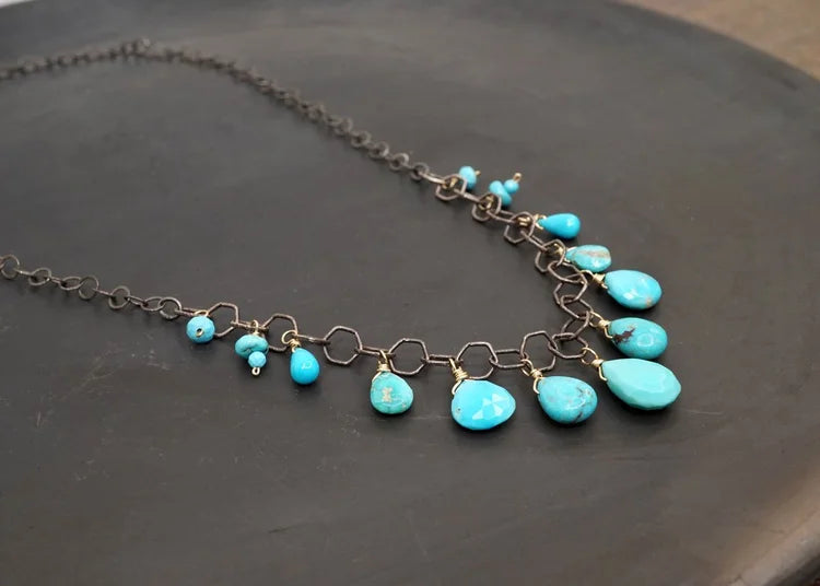 Turquoise Downpour Necklace