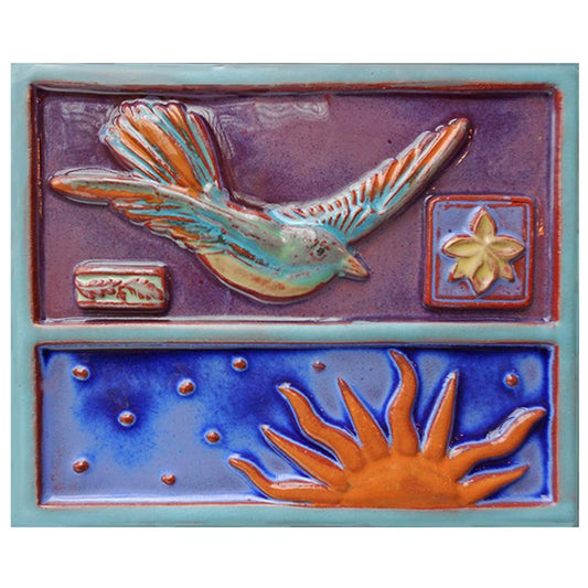 Bird of Fancy Sun Tile - 8x10