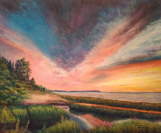 "Sunset at Good Harbor" Print 11" X 14"