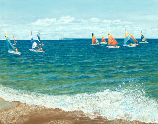 "Ten Boats" 11 x 14 Gallery Wrapped Canvas Print