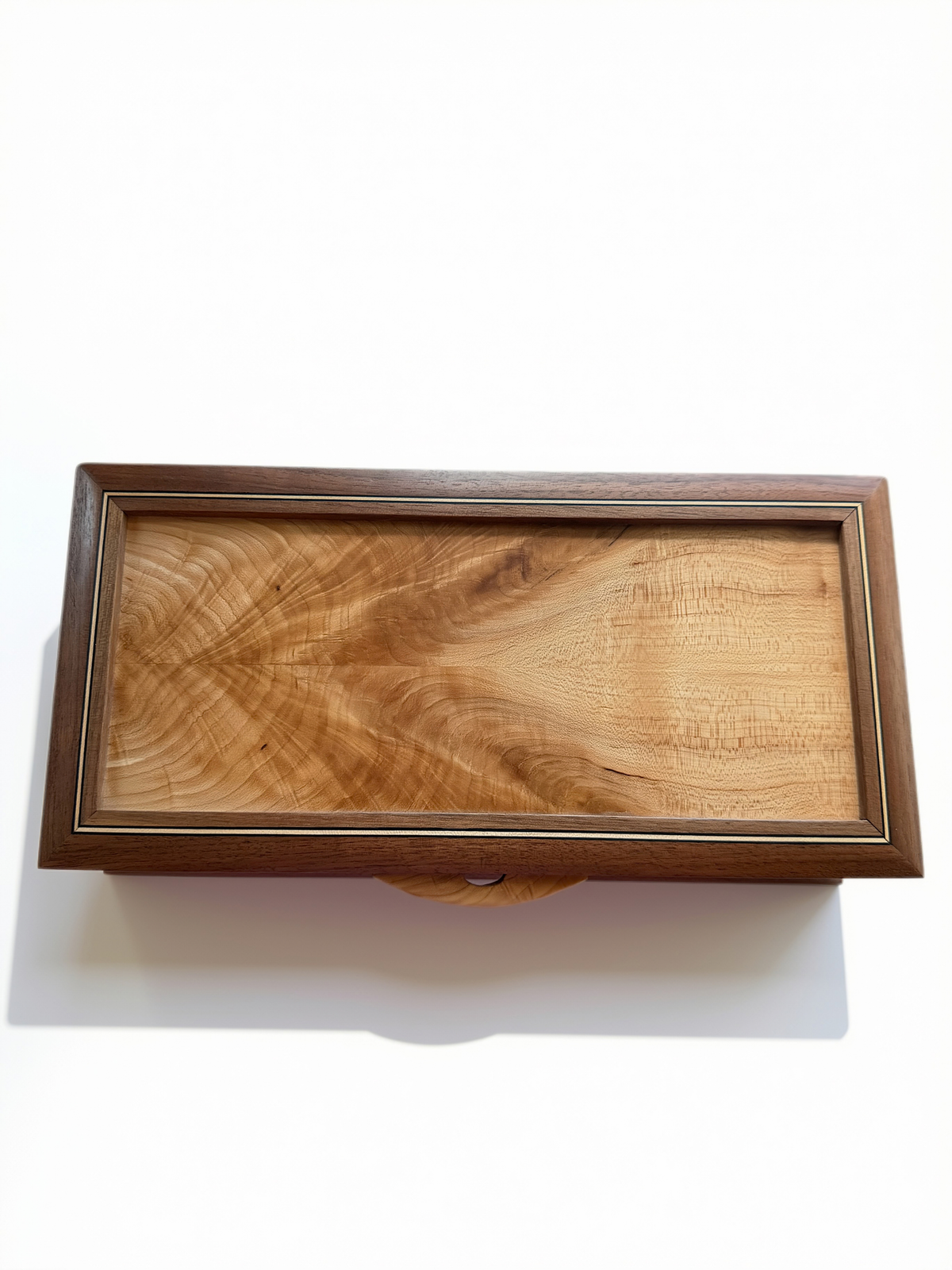 Black Walnut Jewelry Box w/ Birch Bark Tray