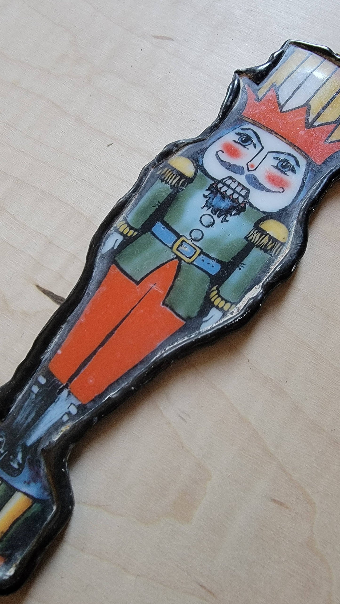 Nutcracker | Glass Ornament | Green Coat