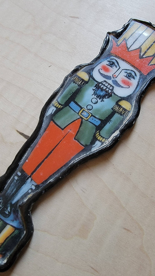 Nutcracker | Glass Ornament | Green Coat
