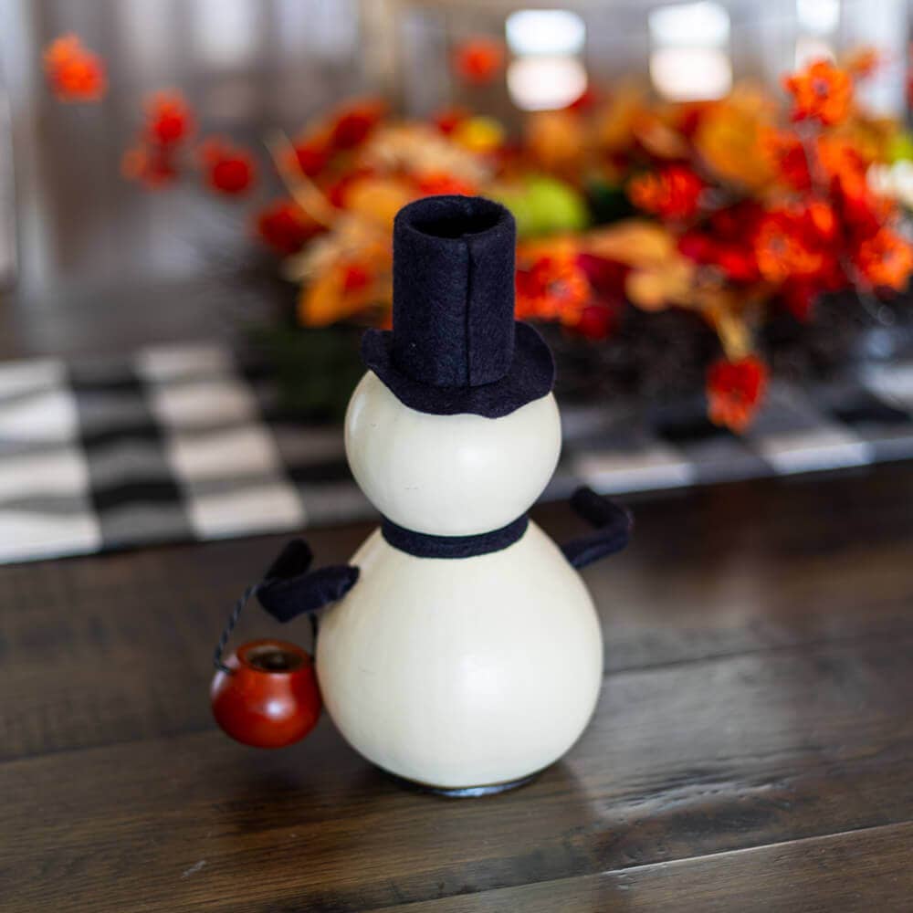 Skeleton Gourd - Skully Miniature & Basket