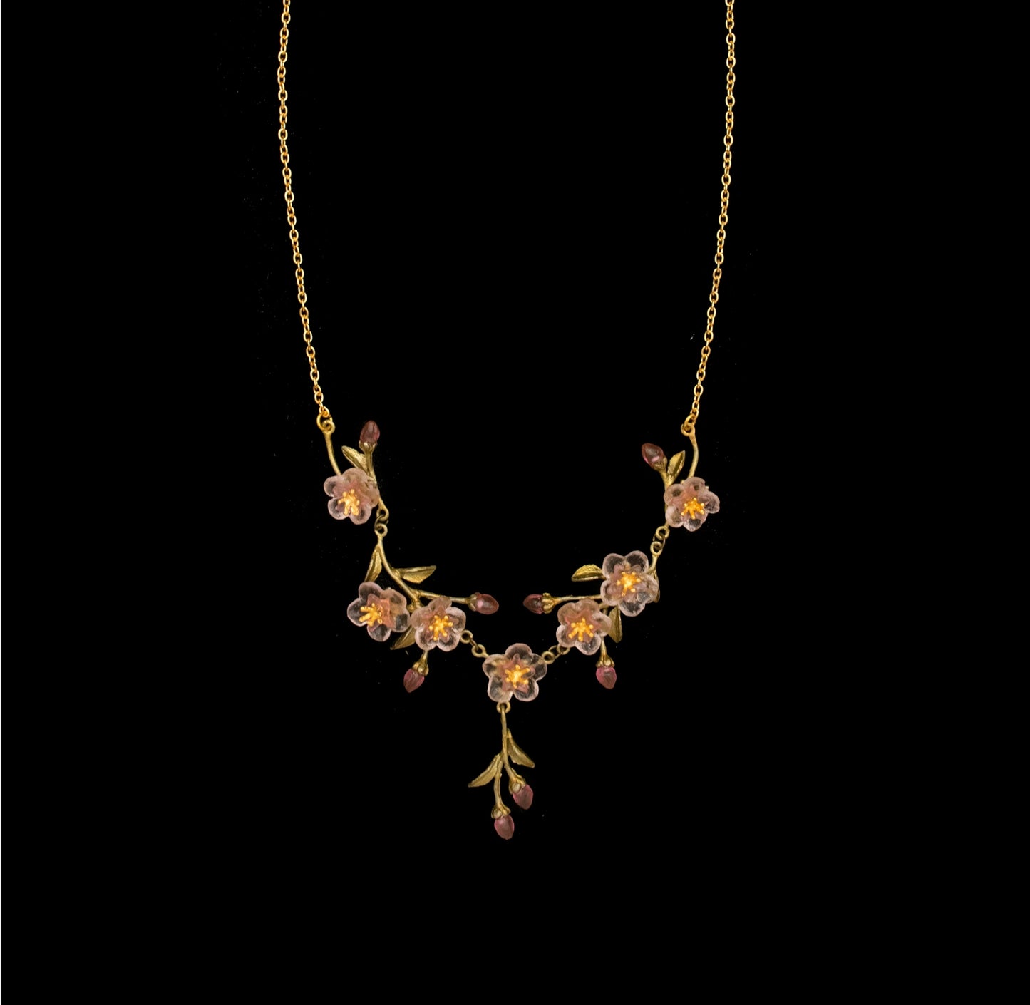 Peach Blossom Necklace - 16 inch adj.