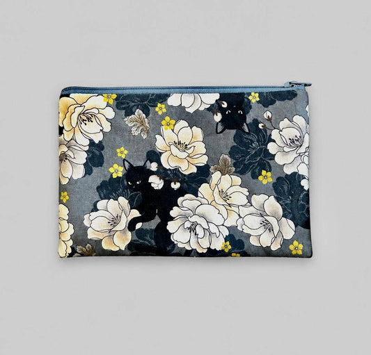 Multi-Purpose Cat Design Fabric Zipper Pouch