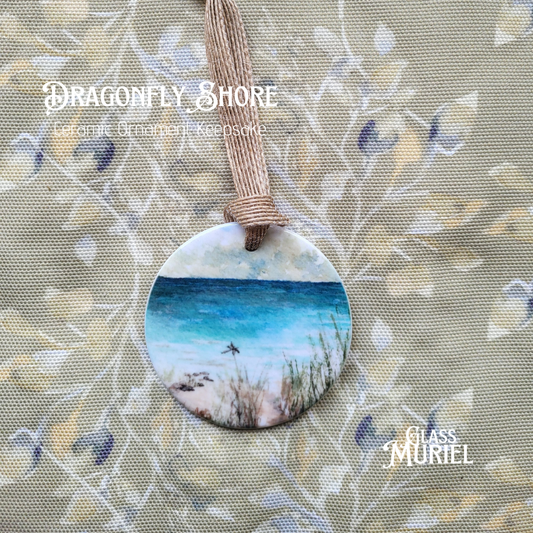 "Dragonfly Shore" Ceramic Ornament