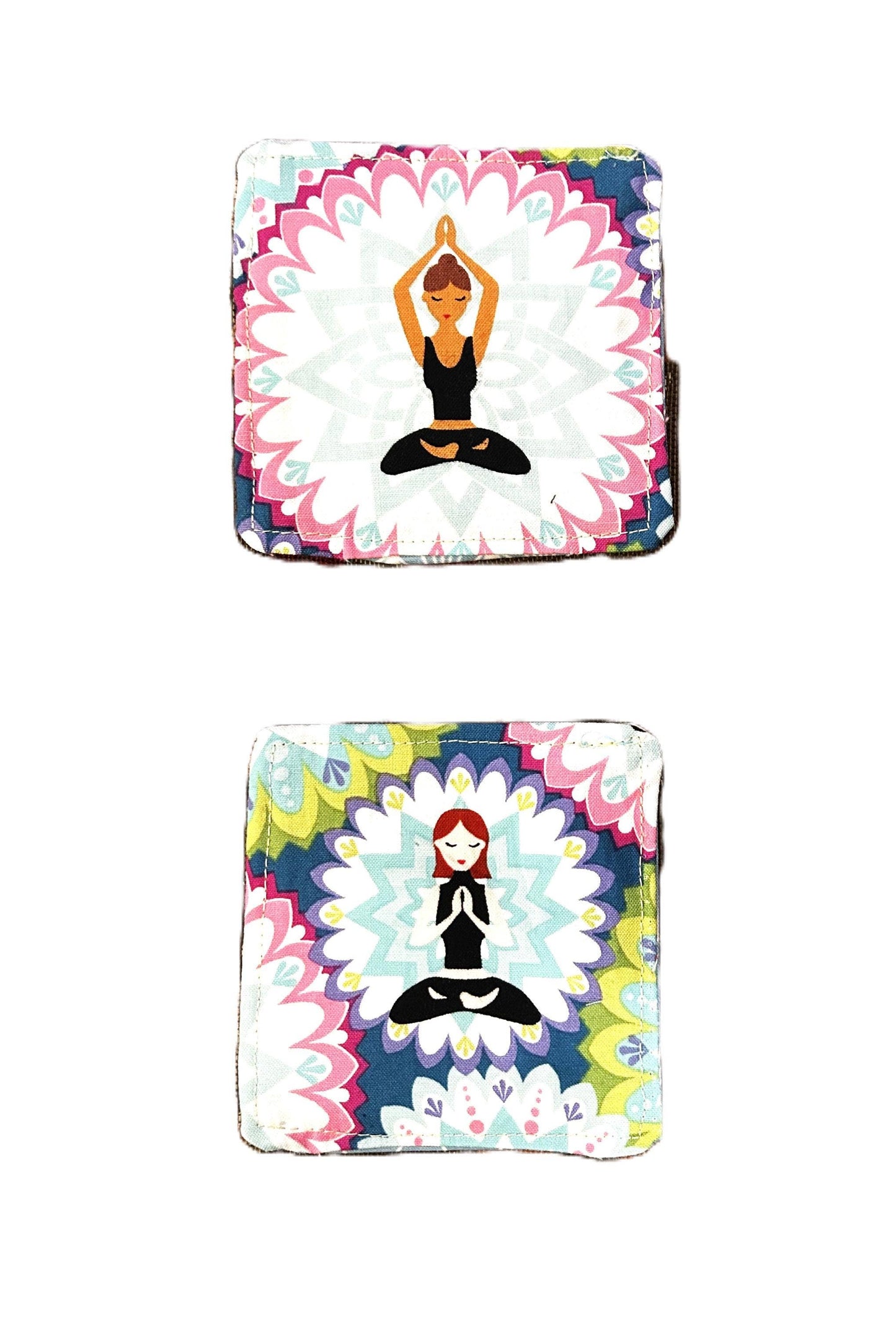 Fabric Corner Bookmark: Yoga Poses