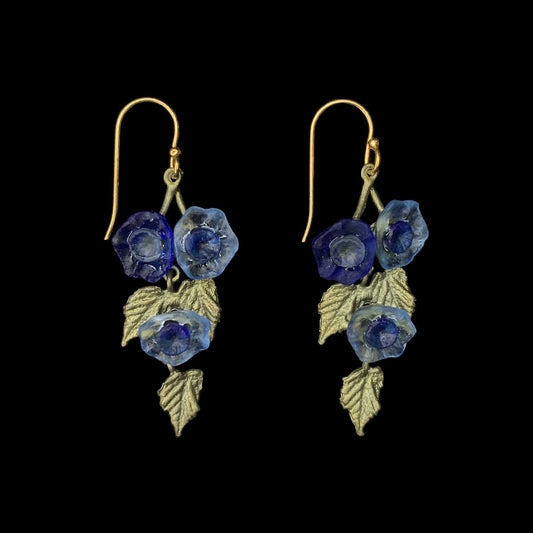 Morning Glory Dangle Wire Earrings