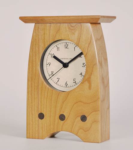 Arts & Crafts Mantel Clock - Cherry