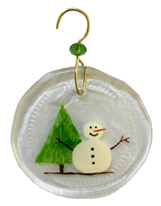 Mini Ornament - Mini Snowman & Pine Tree: One size 1.5" - 2.5"