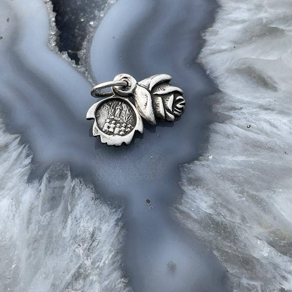 Rose Slide Locket with Holy Mother Mary – The Painted Bird