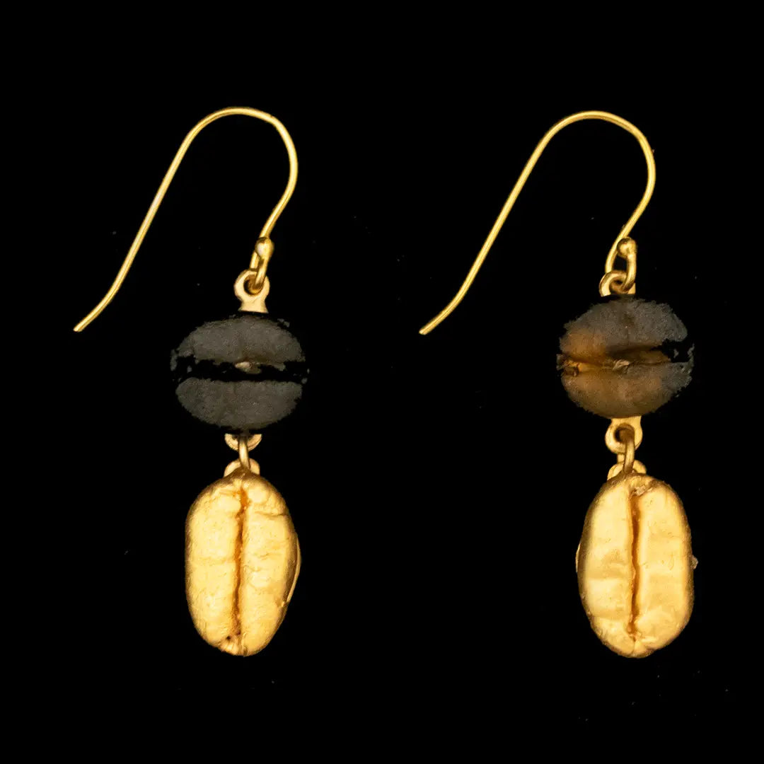 Roasted Coffee Bean Wire Earrings