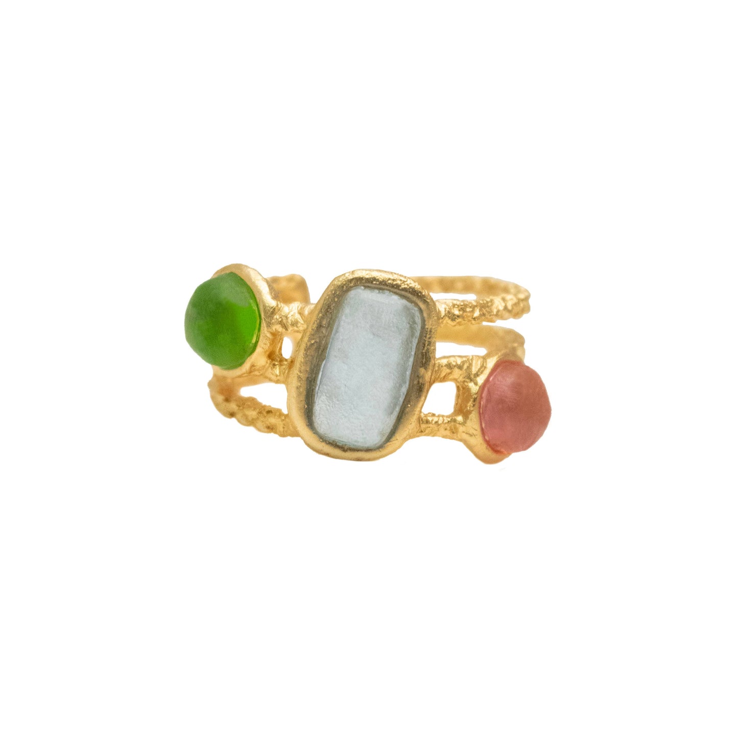 Neo-Baroque 3-Stone Adjustable Ring