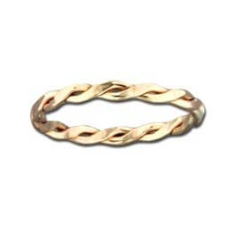 2.3mm Braided Ring: Gold Filled