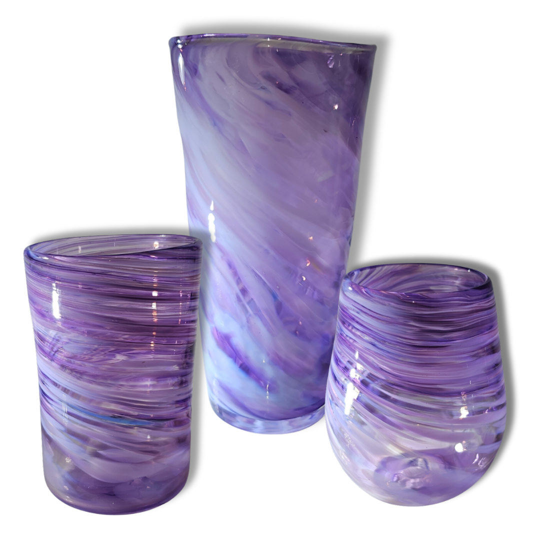 Mixed Drinks Glassware/Drinkware Tumblers Stemless Wine Pint: Purple / Stemless Glass