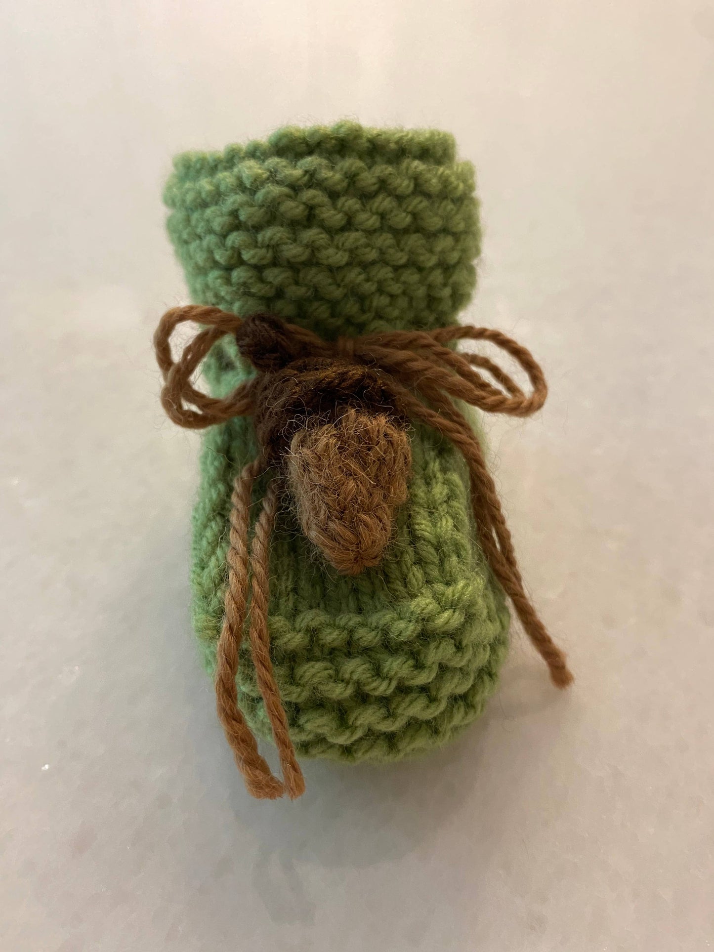 Acorn Baby Hat & Booties Set