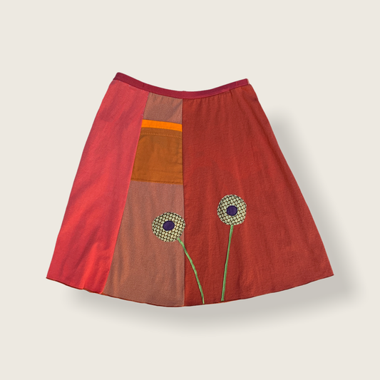 Classic Applique Skirt-Pattern Poppy: Oranges / Biggish