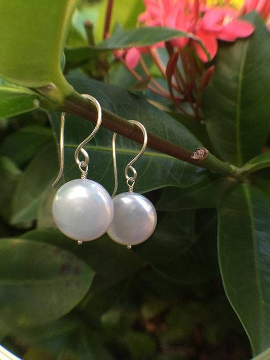Pearl Coin Earrings
