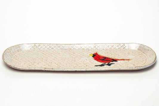 Cardinal Pattern Ceramic Platter