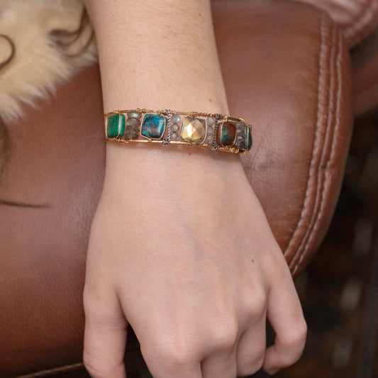 Promenade Chrysocolla Cuff Bracelet B376
