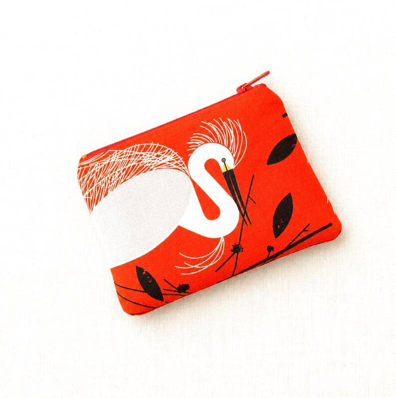 Snowy Egret Zipper Pouch