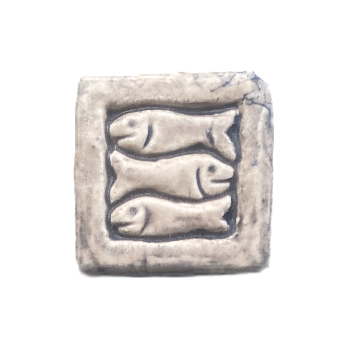 Fish Art Tile 2x2" : Fresh Water Blue Glaze