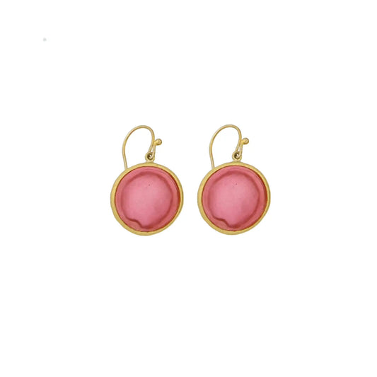 Bubble Drop Earrings - Pink