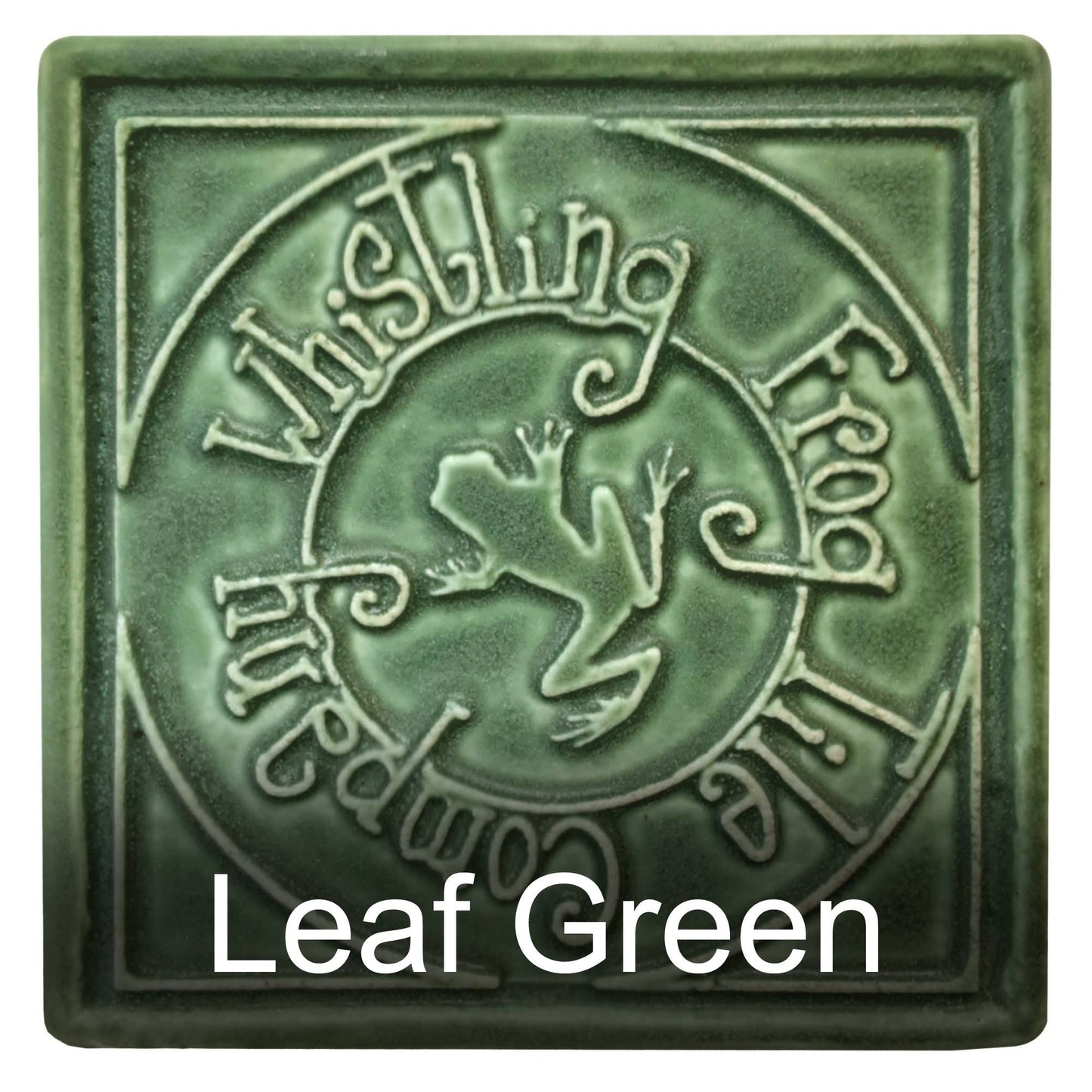 Nesting Bluejay Art Tile 6x6": Leaf Green glaze