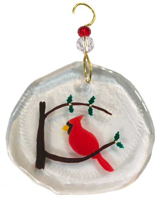Ornament - Redbird & White Berries