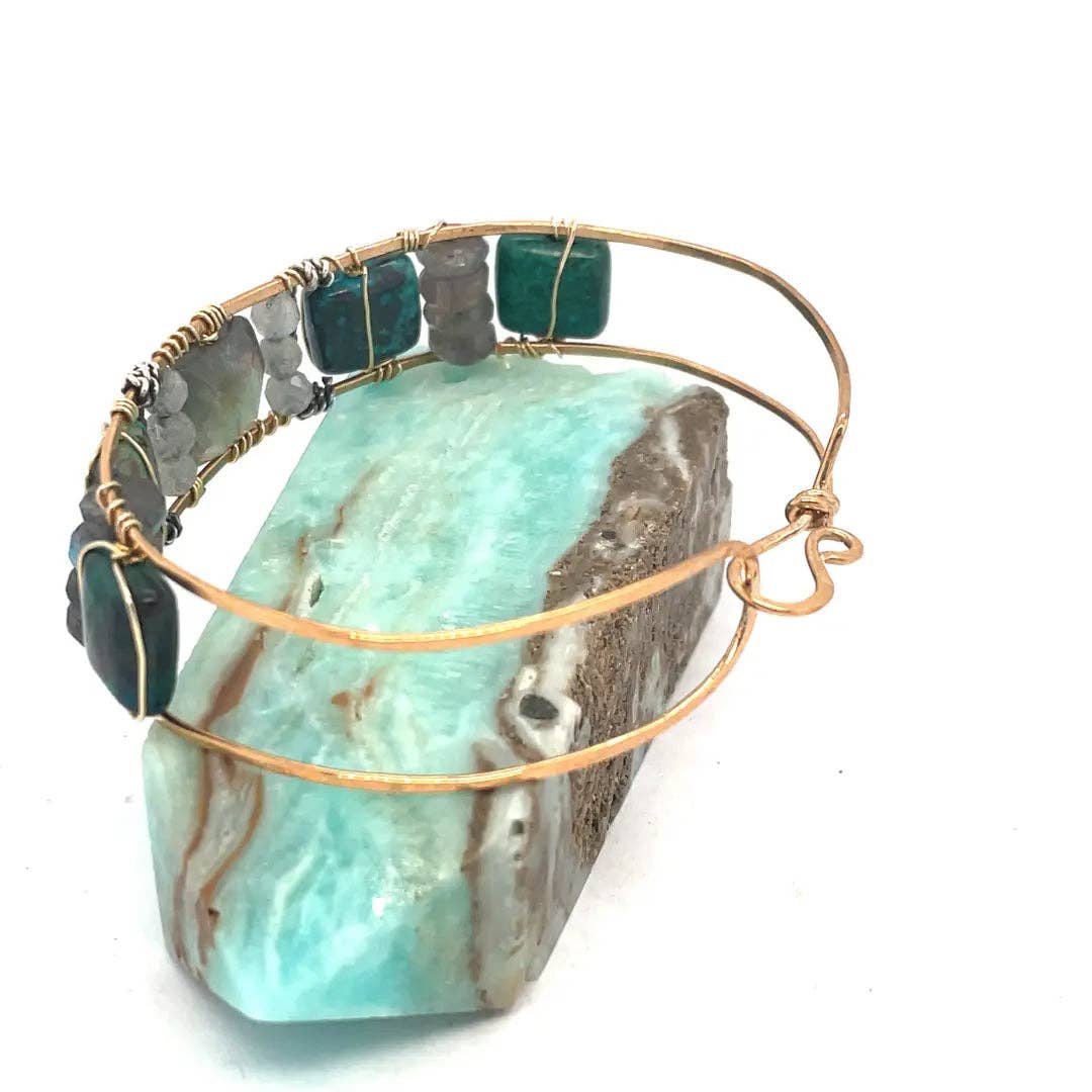 Promenade Chrysocolla Cuff Bracelet B376