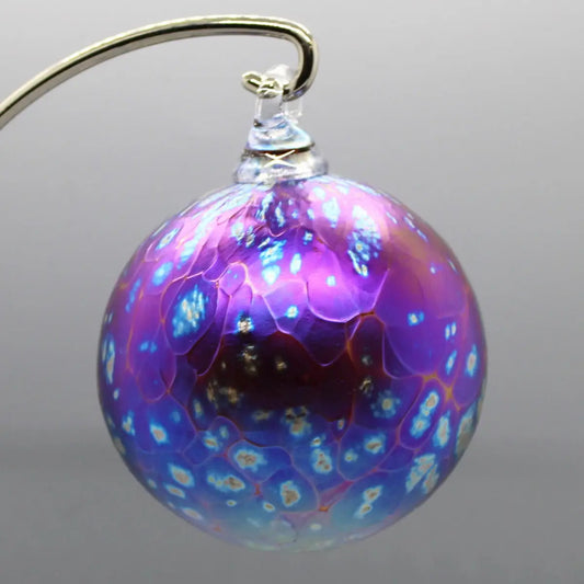 Dapple Ornament - Violet & Silver Blue
