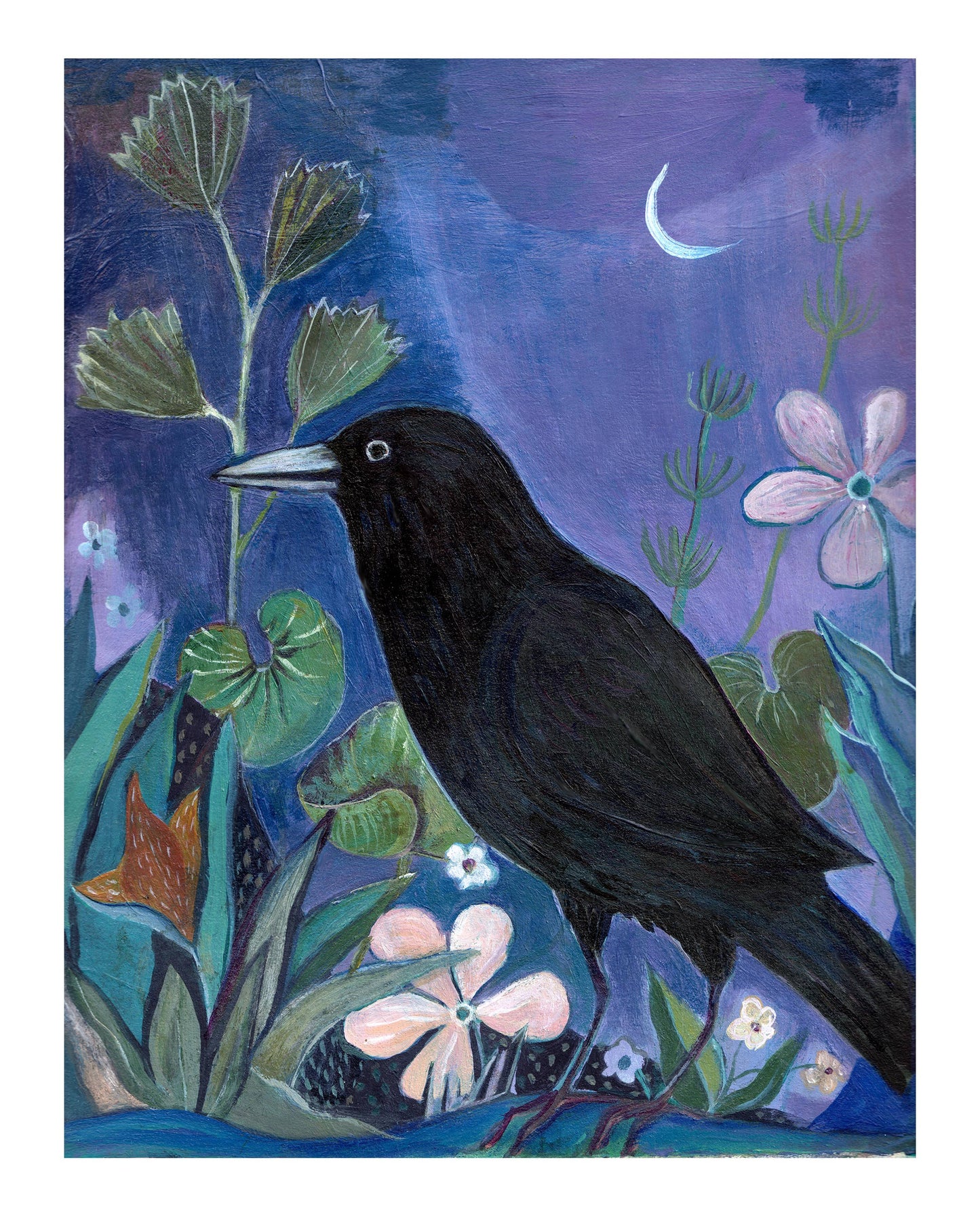 Art Print - Crow at Nightfall