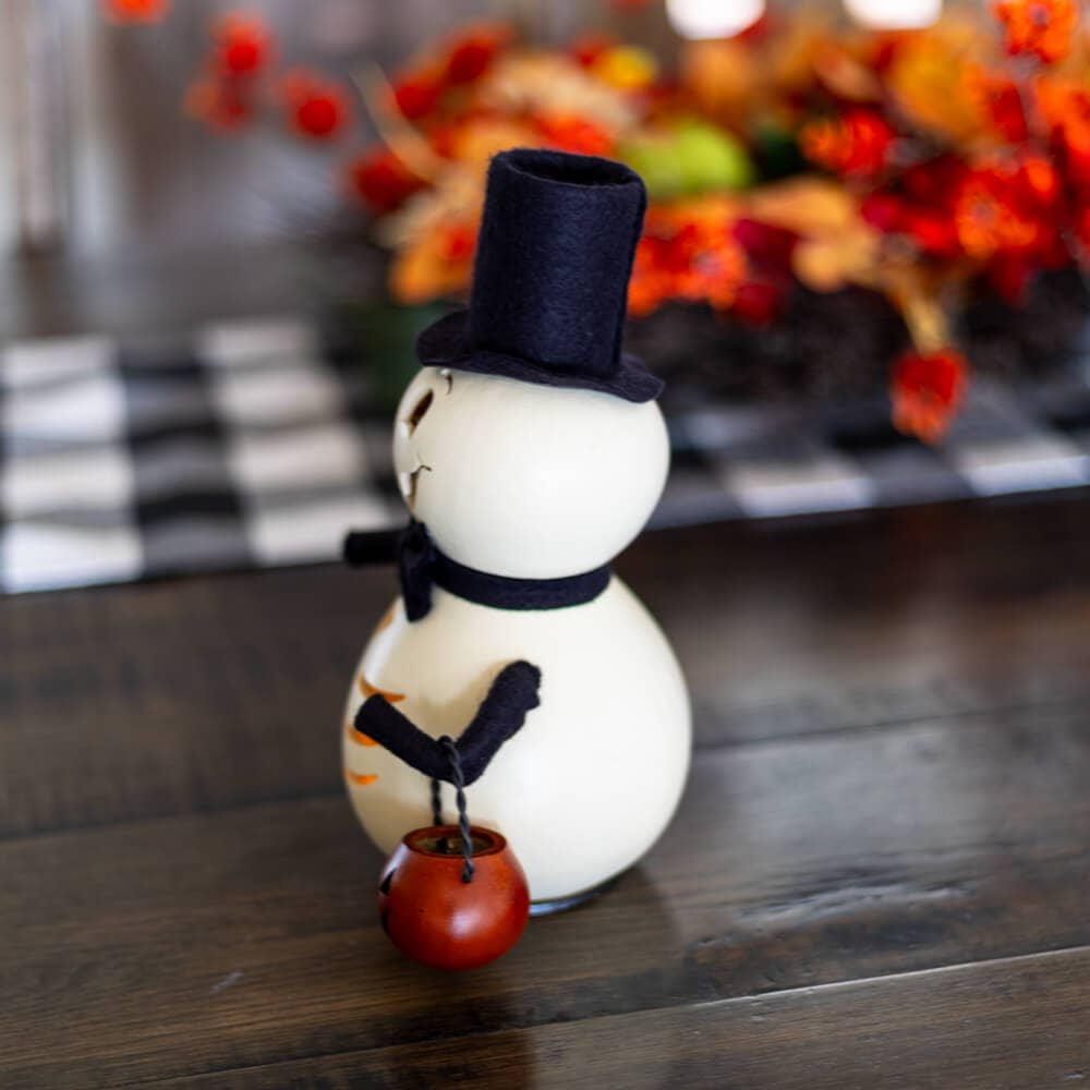 Skeleton Gourd - Skully Miniature & Basket