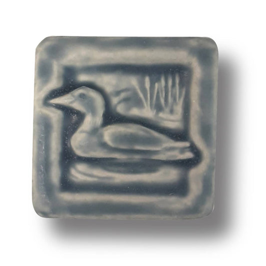 Loon Art Tile 2x2" Water Bird Pond theme Nature decor Birds: Freshwater glaze