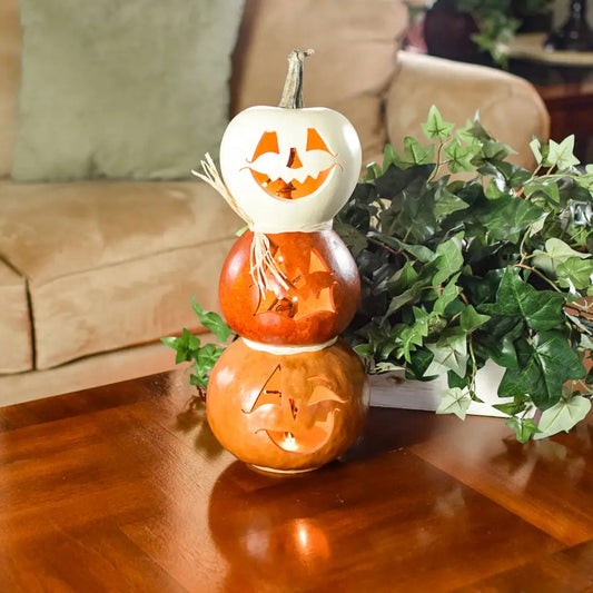 Tiered Gourd - Jack Stack Large Tall Lit