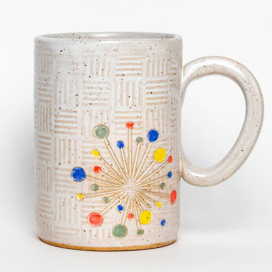 Mid Century Art Deco Handmade in Ohio Ceramic 14 oz Mug