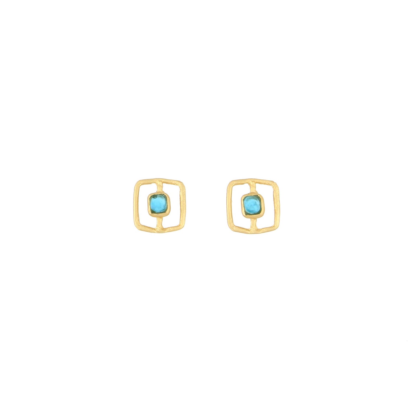 Fragment Post Earrings: Blue