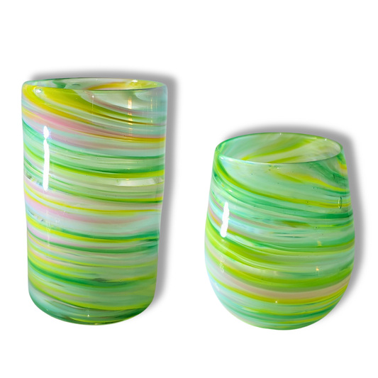 Mixed Drinks Glassware/Drinkware Tumblers Stemless Wine Pint: Green / Stemless Glass