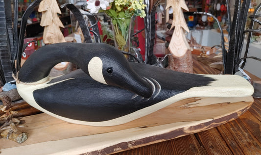 lounging-goose-painted-decoration-decoy