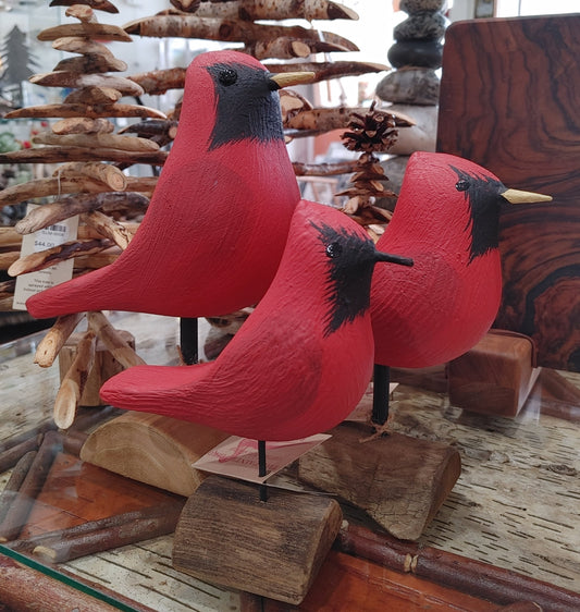 trio-cardinal-wood-birds