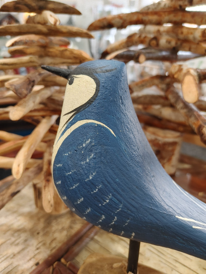 wooden-carved-blue-jay-bird-decor