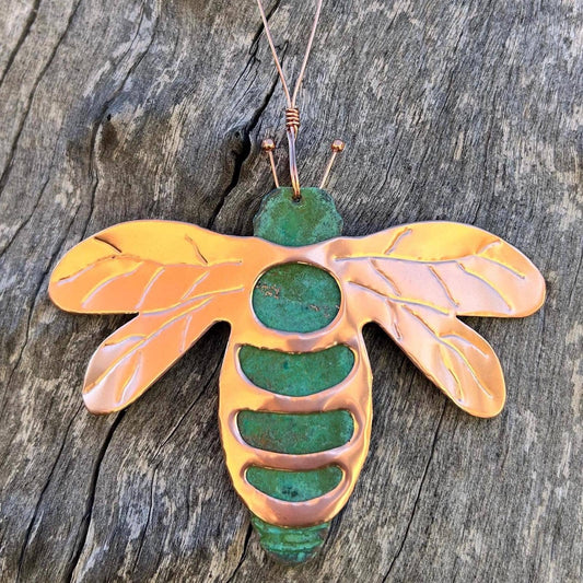 Bee Bumblebee Copper Christmas Ornament