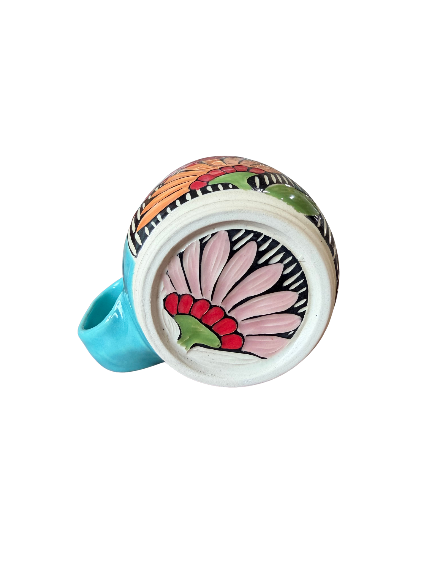 Wheel Thrown Mug - Floral Lake