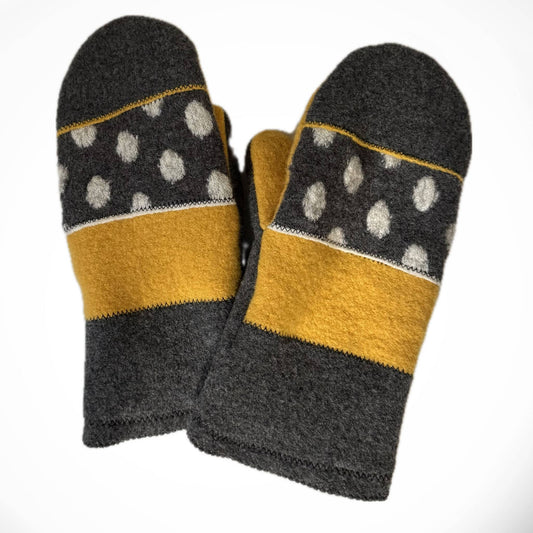 Yellow Dot Mittens