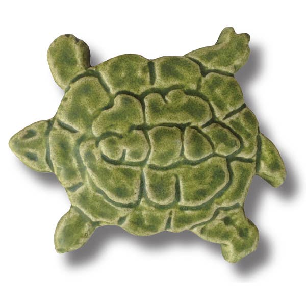 Turtle Shaped Art Tile: Tree Frog Glaze