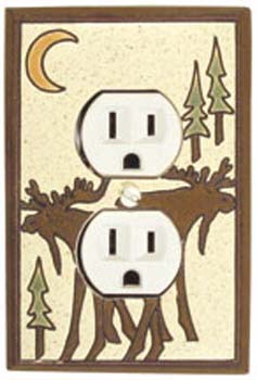 Receptacle Ceramic Switchplate - Bull Moose