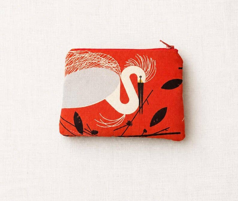 Snowy Egret Zipper Pouch