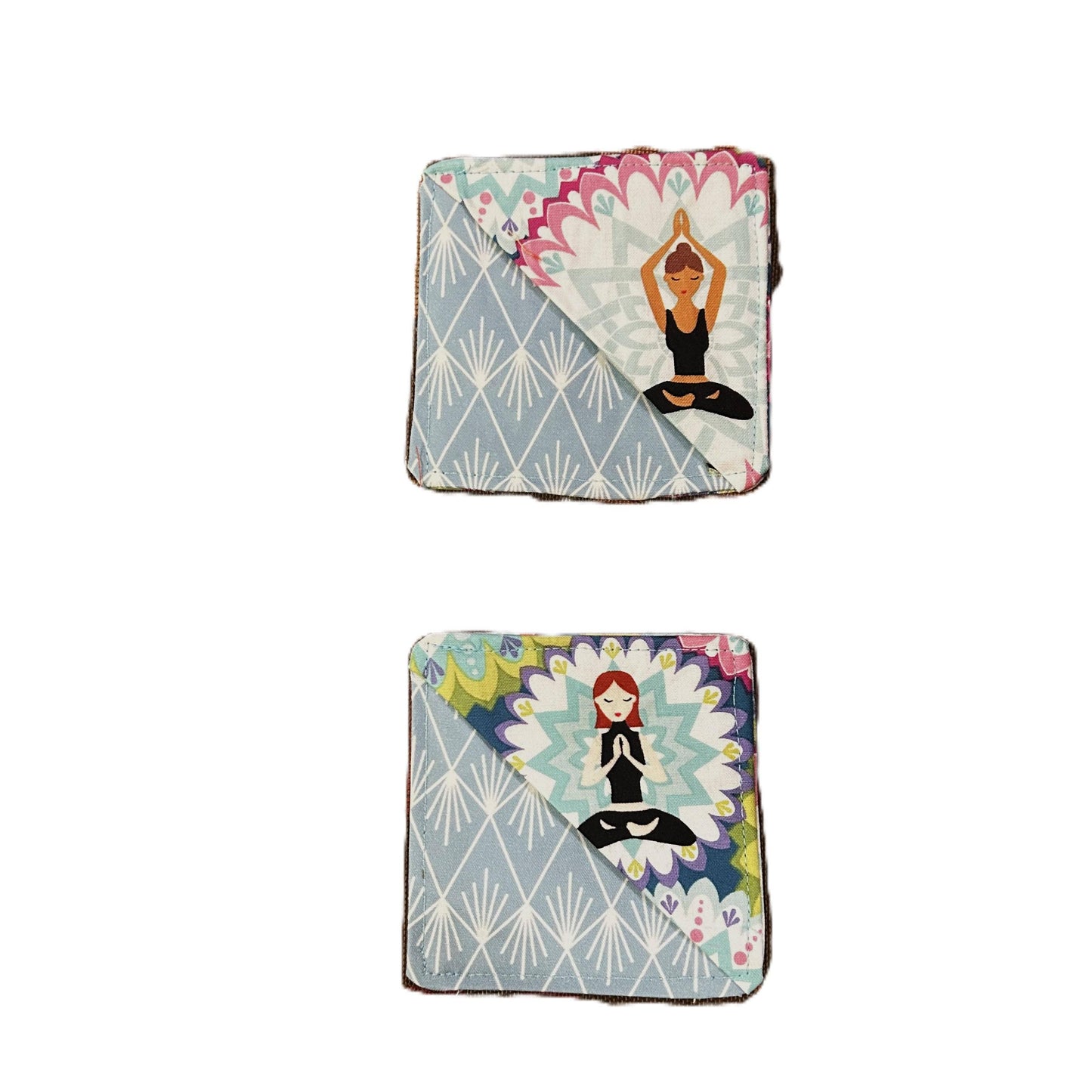 Fabric Corner Bookmark: Yoga Poses