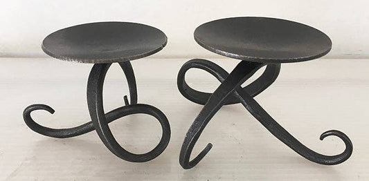 Steel Forged Sculptural Candle Dish